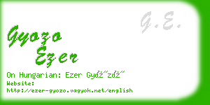 gyozo ezer business card